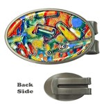 Colorful painted shapes                      Money Clip (Oval)