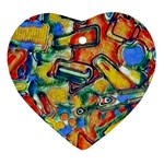 Colorful painted shapes                      Ornament (Heart)