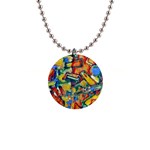 Colorful painted shapes                      1  Button Necklace