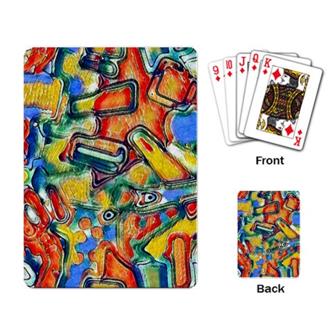 Colorful painted shapes                      Playing Cards Single Design from ZippyPress Back