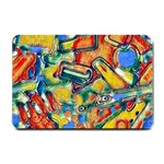 Colorful painted shapes                      Small Doormat