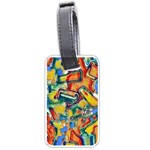 Colorful painted shapes                      Luggage Tag (one side)