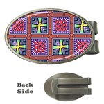 Shapes in squares pattern                       Money Clip (Oval)