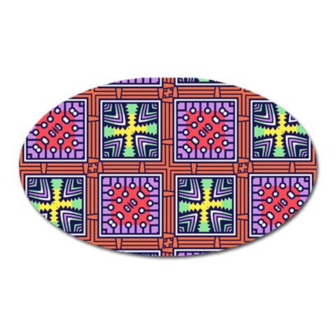 Shapes in squares pattern                       Magnet (Oval) from ZippyPress Front