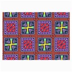 Shapes in squares pattern                       Large Glasses Cloth