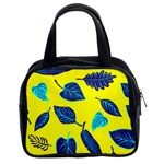 Leaves on a yellow background                                  Classic Handbag (Two Sides)
