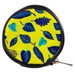 Leaves on a yellow background                                  Mini Makeup Bag