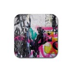 Graffiti Grunge Rubber Coaster (Square)