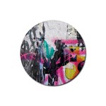 Graffiti Grunge Rubber Round Coaster (4 pack)