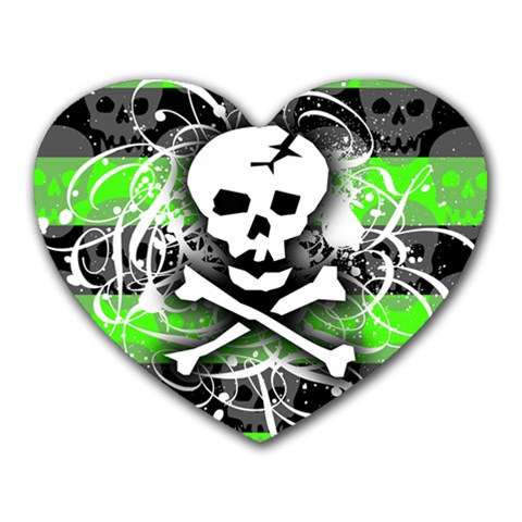 Deathrock Skull Heart Mousepad from ZippyPress Front