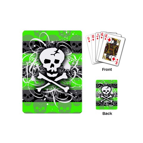 Deathrock Skull Playing Cards Single Design (Mini) from ZippyPress Back