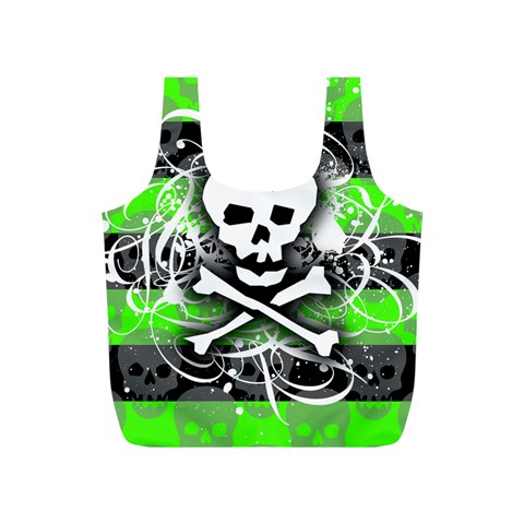 Deathrock Skull Full Print Recycle Bag (S) from ZippyPress Front