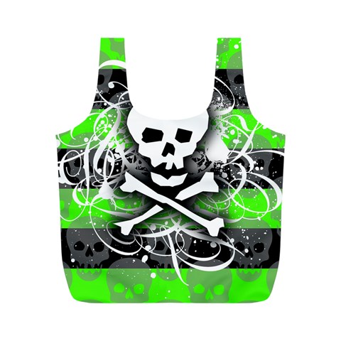 Deathrock Skull Full Print Recycle Bag (M) from ZippyPress Front