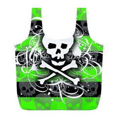 Deathrock Skull Full Print Recycle Bag (L) from ZippyPress Front