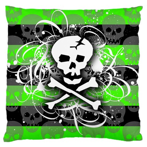 Deathrock Skull Standard Flano Cushion Case (Two Sides) from ZippyPress Front