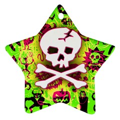 Deathrock Skull & Crossbones Star Ornament (Two Sides) from ZippyPress Front