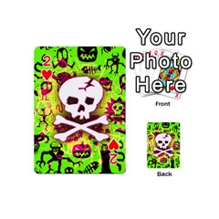 Deathrock Skull & Crossbones Playing Cards 54 Designs (Mini) from ZippyPress Front - Heart2