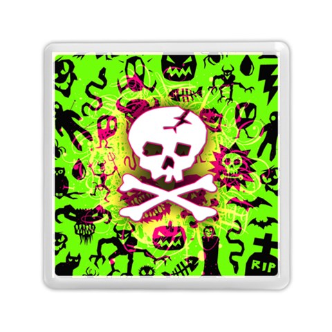 Deathrock Skull & Crossbones Memory Card Reader (Square) from ZippyPress Front
