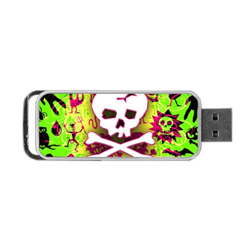 Deathrock Skull & Crossbones Portable USB Flash (One Side) from ZippyPress Front
