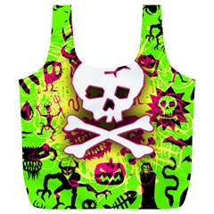 Deathrock Skull & Crossbones Full Print Recycle Bag (XL) from ZippyPress Back