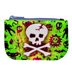 Deathrock Skull & Crossbones Large Coin Purse from ZippyPress Front