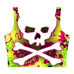 Deathrock Skull & Crossbones Midi Sleeveless Dress from ZippyPress Top Front