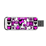 Emo Scene Girl Skull Portable USB Flash (Two Sides)