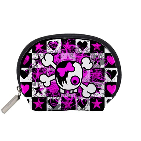 Emo Scene Girl Skull Accessory Pouch (Small) from ZippyPress Front