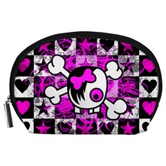 Emo Scene Girl Skull Accessory Pouch (Large) from ZippyPress Front