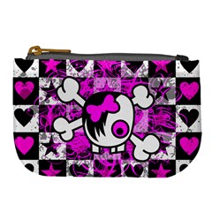 Emo Scene Girl Skull Large Coin Purse from ZippyPress Front