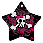 Girly Skull & Crossbones Ornament (Star)