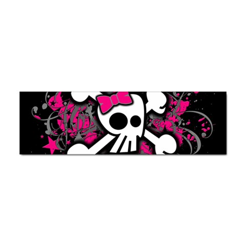 Girly Skull & Crossbones Sticker Bumper (100 pack) from ZippyPress Front