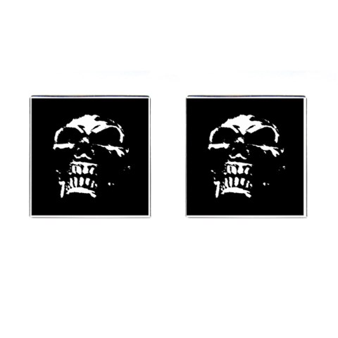Morbid Skull Cufflinks (Square) from ZippyPress Front(Pair)