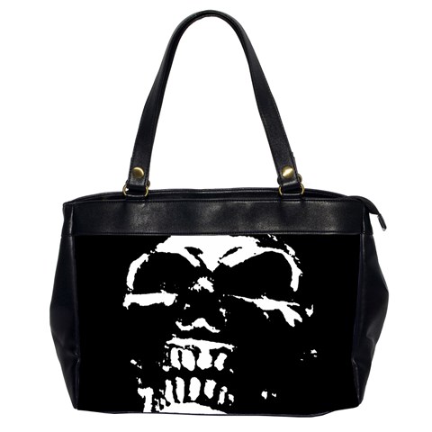 Morbid Skull Oversize Office Handbag (2 Sides) from ZippyPress Front