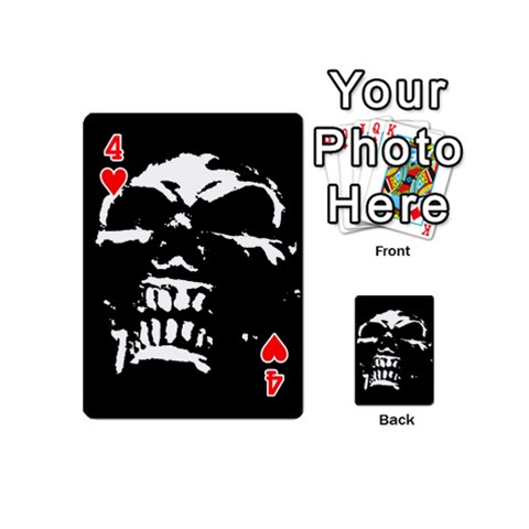 Morbid Skull Playing Cards 54 Designs (Mini) from ZippyPress Front - Heart4