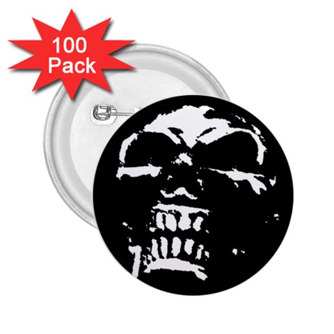 Morbid Skull 2.25  Button (100 pack) from ZippyPress Front