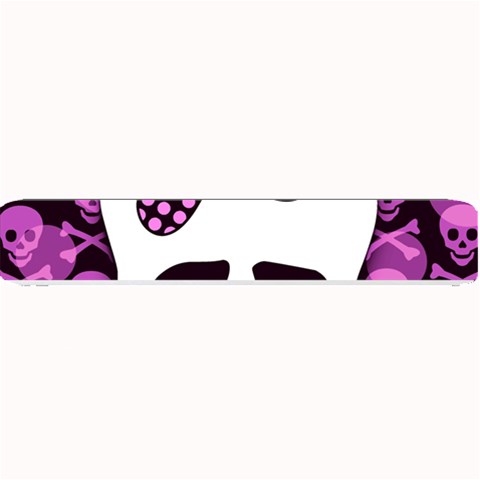 Pink Polka Dot Bow Skull Small Bar Mat from ZippyPress 24 x4  Bar Mat