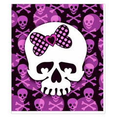 Pink Polka Dot Bow Skull Duvet Cover Double Side (California King Size) from ZippyPress Front