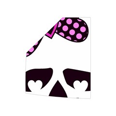 Pink Polka Dot Bow Skull Women s Button Up Vest from ZippyPress Right Pocket