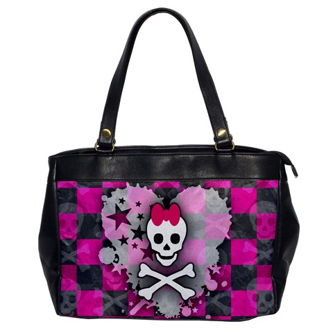 Princess Skull Heart Oversize Office Handbag from ZippyPress Front