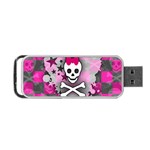 Princess Skull Heart Portable USB Flash (One Side)