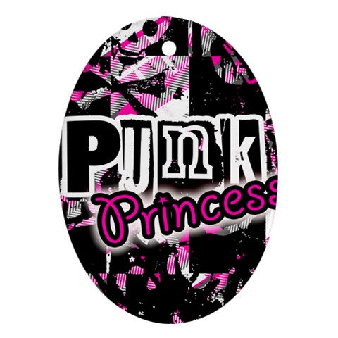 Punk Princess Oval Ornament (Two Sides) from ZippyPress Front
