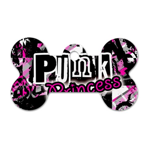 Punk Princess Dog Tag Bone (Two Sides) from ZippyPress Front