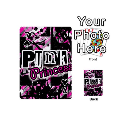 Punk Princess Playing Cards 54 Designs (Mini) from ZippyPress Front - Spade7