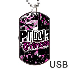 Punk Princess Dog Tag USB Flash (Two Sides) from ZippyPress Back