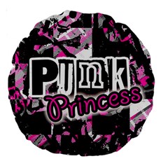 Punk Princess Large 18  Premium Round Cushion  from ZippyPress Back