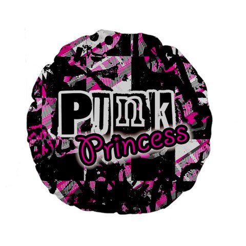 Punk Princess Standard 15  Premium Flano Round Cushion  from ZippyPress Front