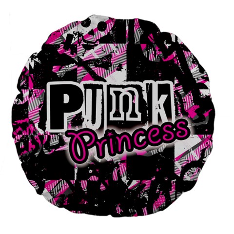 Punk Princess Large 18  Premium Flano Round Cushion  from ZippyPress Front