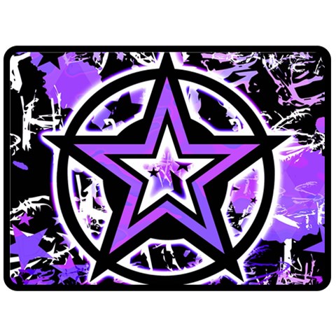Purple Star Fleece Blanket (Large) from ZippyPress 80 x60  Blanket Front