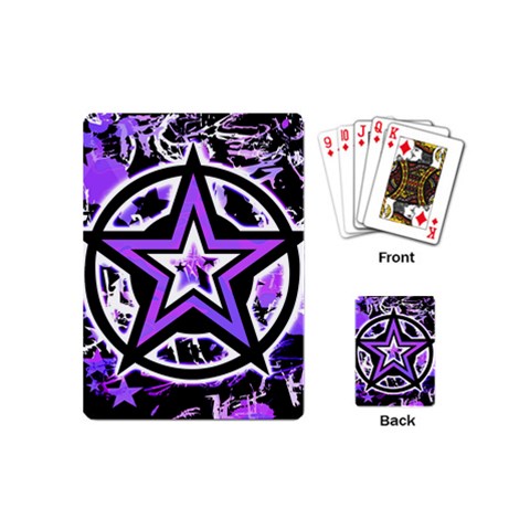 Purple Star Playing Cards Single Design (Mini) from ZippyPress Back